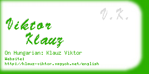 viktor klauz business card